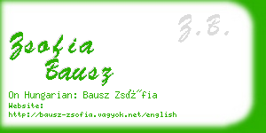 zsofia bausz business card